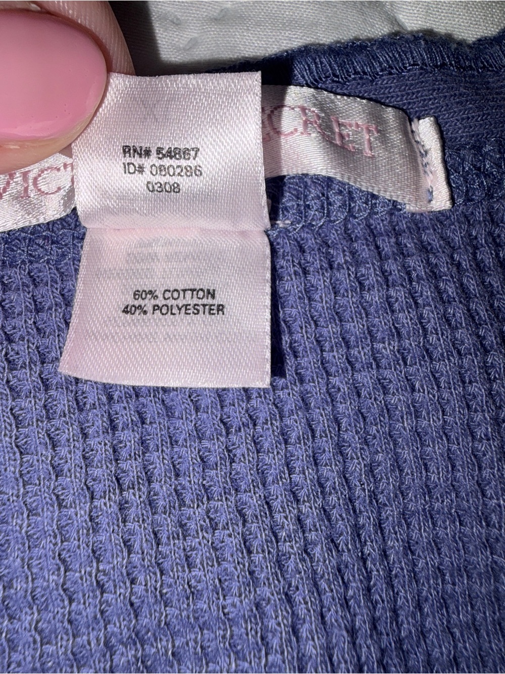 Victoria’s Secret Bundle of 2 Cozy Waffle-Knit Long Sleeve Tunic Sleep Shirts - Picture 7 of 7